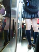 [JK] schoolgirl mini skirt I have school I → "thigh" seen from the...
