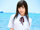 Kitano Nozomi school uniform girl on the beach open outdoor sex images x 24