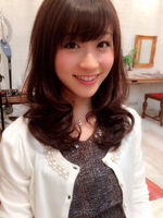 [Makino Yumi] black, thick mouth even wearing white around the mouth "Oh good... ' and Makino Yumi announcer saying wet TV-images