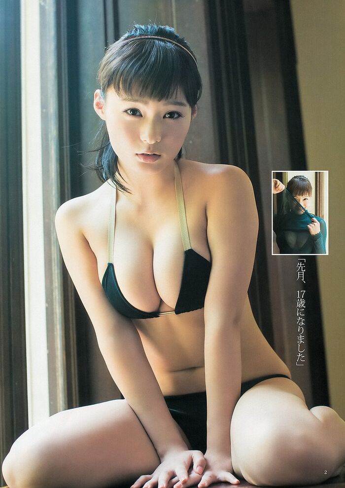 Is too big breasts JK Hoshina Tsu Miki (17) usual swimwear & transparent sheer attacked in suit & Leotard! Image x 37 33th image